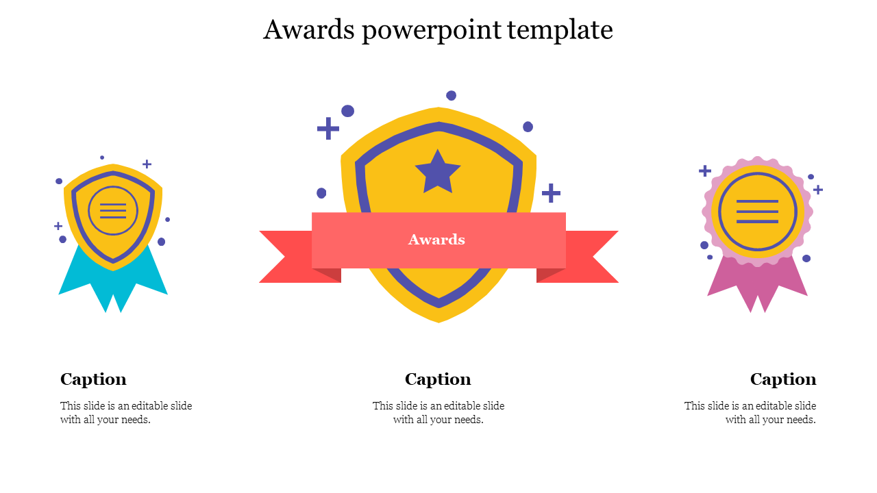 Awards PowerPoint Template Free Slide presentation